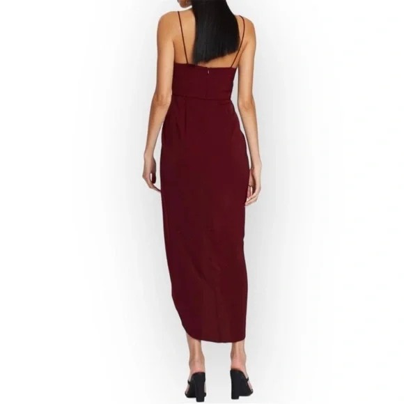 SHONA JOY Core Cocktail Wrap Dress in Burgundy Size 2 coquette cocktail -  www.joarbit.com